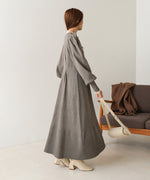 WAIST TUCK FLARE LINE KNIT ONEPIECE