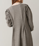 WAIST TUCK FLARE LINE KNIT ONEPIECE