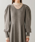 WAIST TUCK FLARE LINE KNIT ONEPIECE