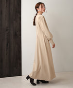 WAIST TUCK FLARE LINE KNIT ONEPIECE