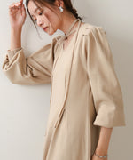 WAIST TUCK FLARE LINE KNIT ONEPIECE