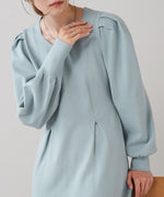 WAIST TUCK FLARE LINE KNIT ONEPIECE