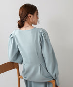 WAIST TUCK FLARE LINE KNIT ONEPIECE