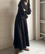 WAIST TUCK FLARE LINE KNIT ONEPIECE