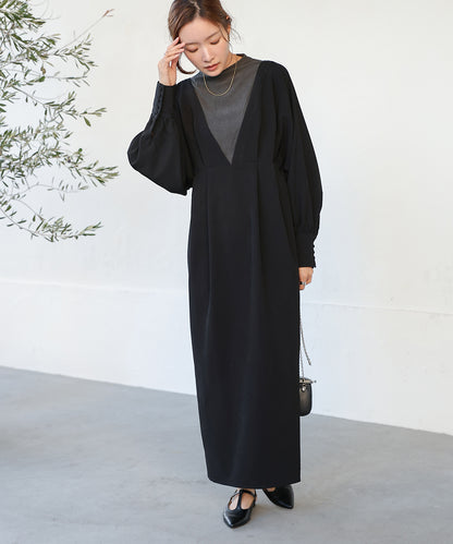 LAYERED STYLE TUCK ONEPIECE