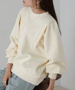 SLEEVE JERSEY WITH BRUSHED SWEAT
