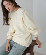 SLEEVE JERSEY WITH BRUSHED SWEAT