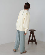 SLEEVE JERSEY WITH BRUSHED SWEAT