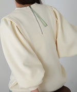 SLEEVE JERSEY WITH BRUSHED SWEAT