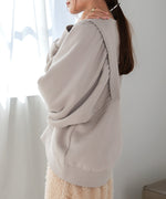 SLEEVE JERSEY WITH BRUSHED SWEAT