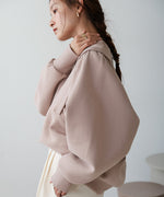 SLEEVE JERSEY WITH BRUSHED SWEAT