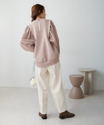 SLEEVE JERSEY WITH BRUSHED SWEAT