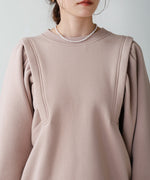 SLEEVE JERSEY WITH BRUSHED SWEAT