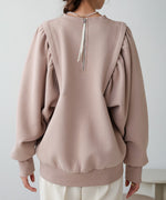 SLEEVE JERSEY WITH BRUSHED SWEAT