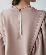 SLEEVE JERSEY WITH BRUSHED SWEAT
