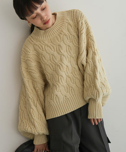 ［KNIT20％OFF］cable knit tops