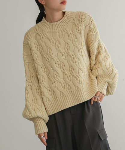 ［KNIT20％OFF］cable knit tops