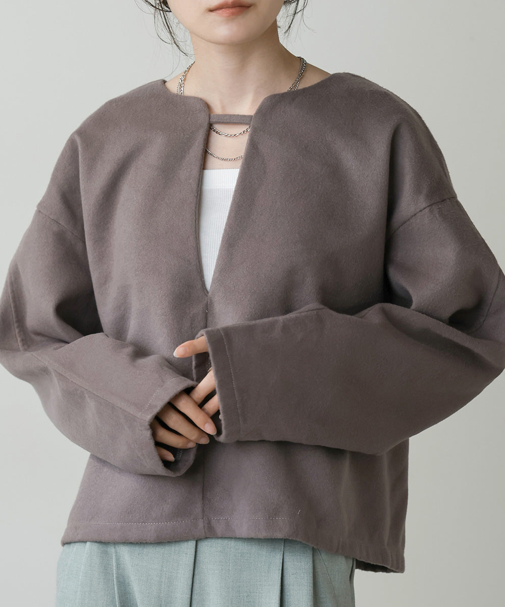 2WAY KEY NECK PULLOVER