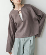 2WAY KEY NECK PULLOVER