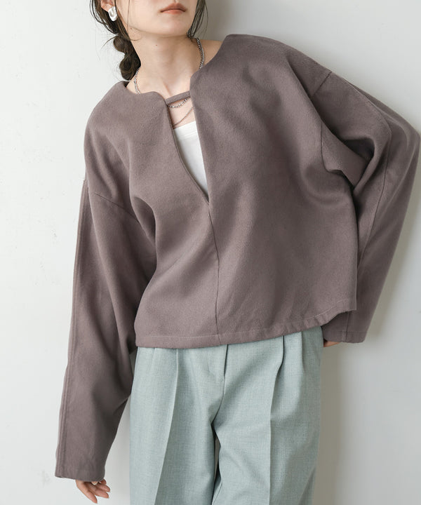 2WAY KEY NECK PULLOVER