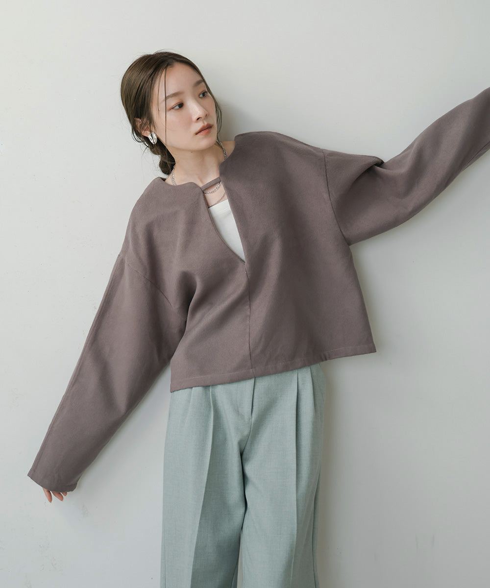 2WAY KEY NECK PULLOVER