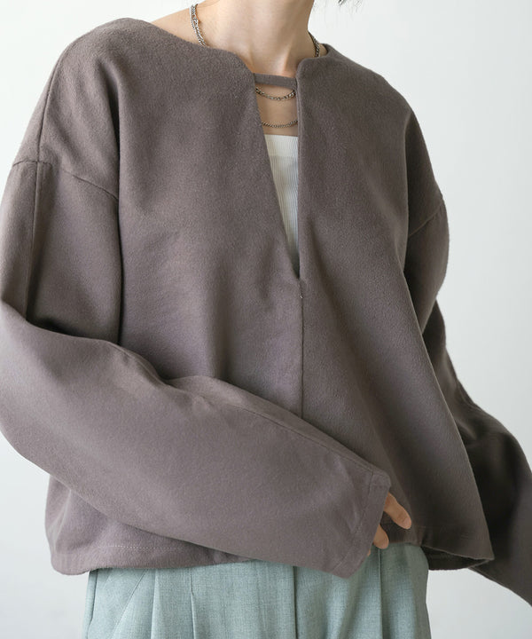 2WAY KEY NECK PULLOVER