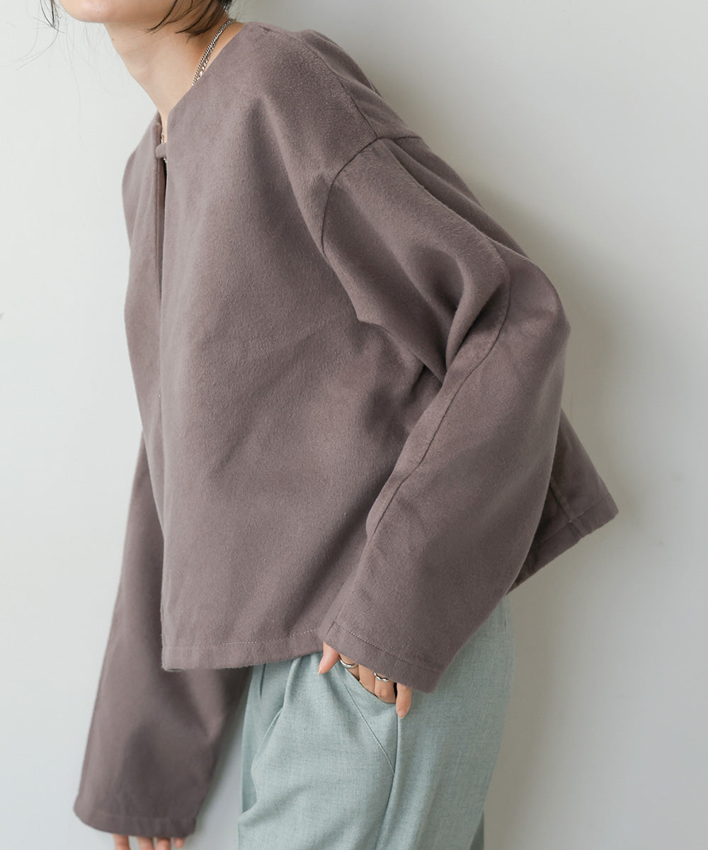 2WAY KEY NECK PULLOVER