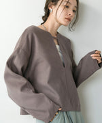2WAY KEY NECK PULLOVER