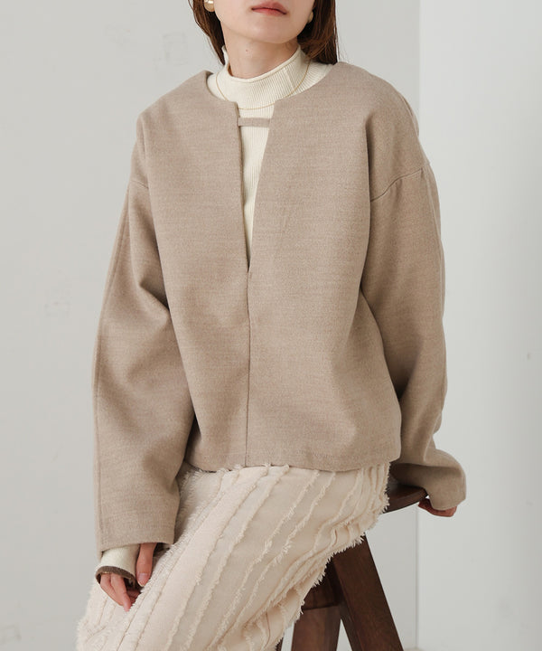 2WAY KEY NECK PULLOVER