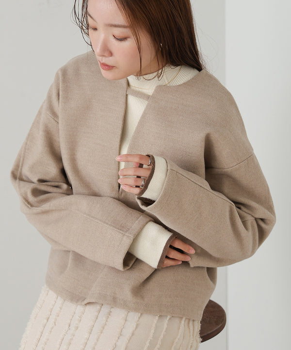 2WAY KEY NECK PULLOVER