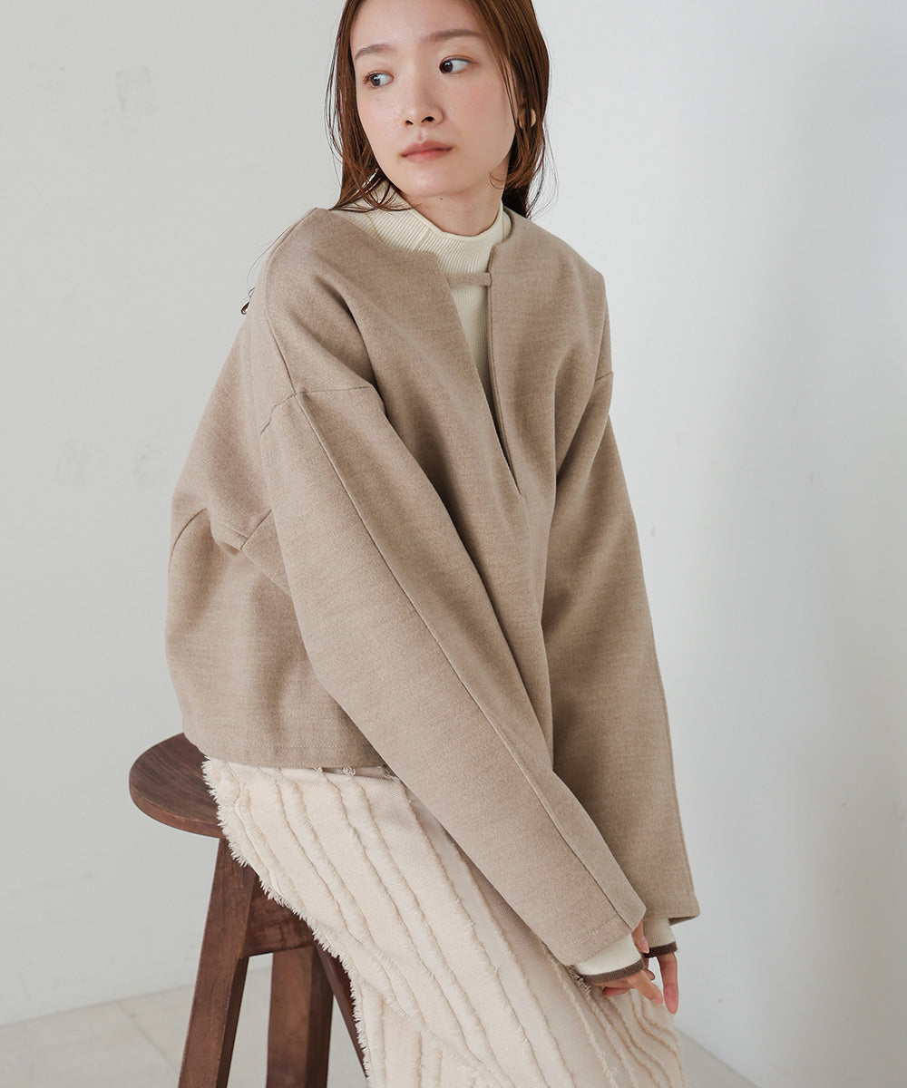 2WAY KEY NECK PULLOVER