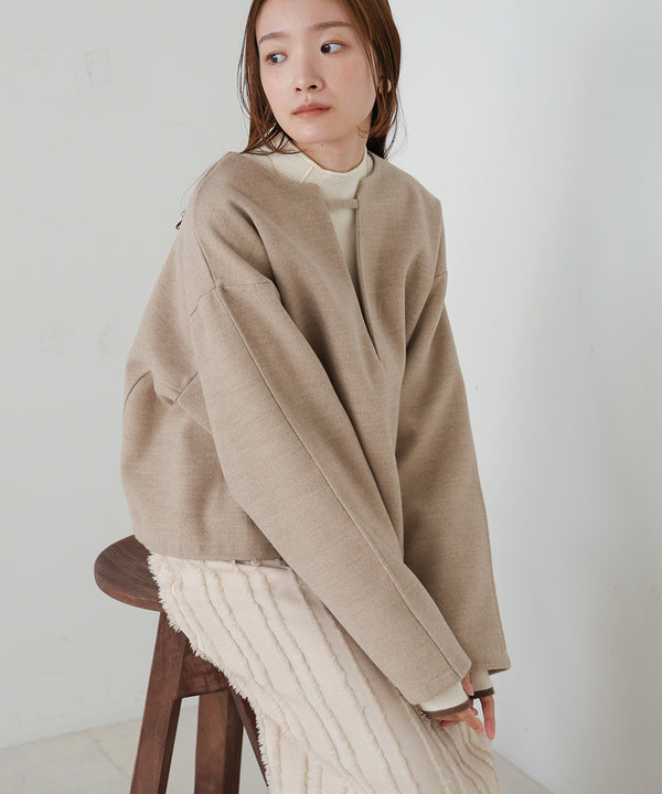 2WAY KEY NECK PULLOVER