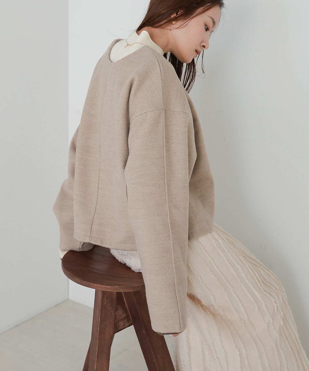 2WAY KEY NECK PULLOVER