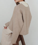 2WAY KEY NECK PULLOVER