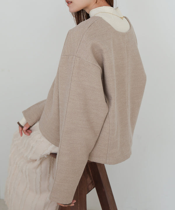 2WAY KEY NECK PULLOVER