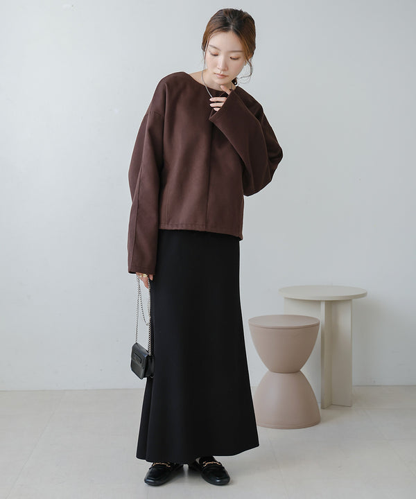 2WAY KEY NECK PULLOVER