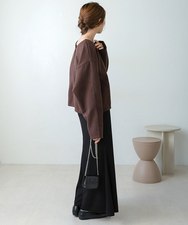 2WAY KEY NECK PULLOVER
