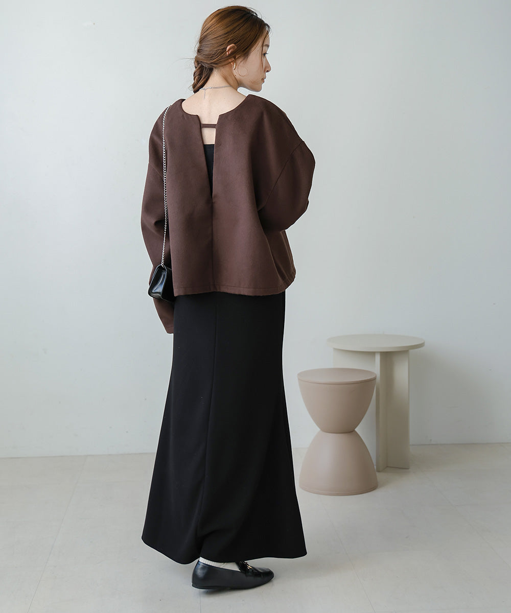 2WAY KEY NECK PULLOVER