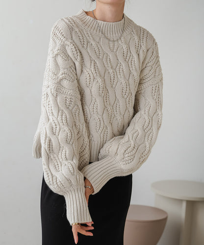 ［KNIT20％OFF］cable knit tops