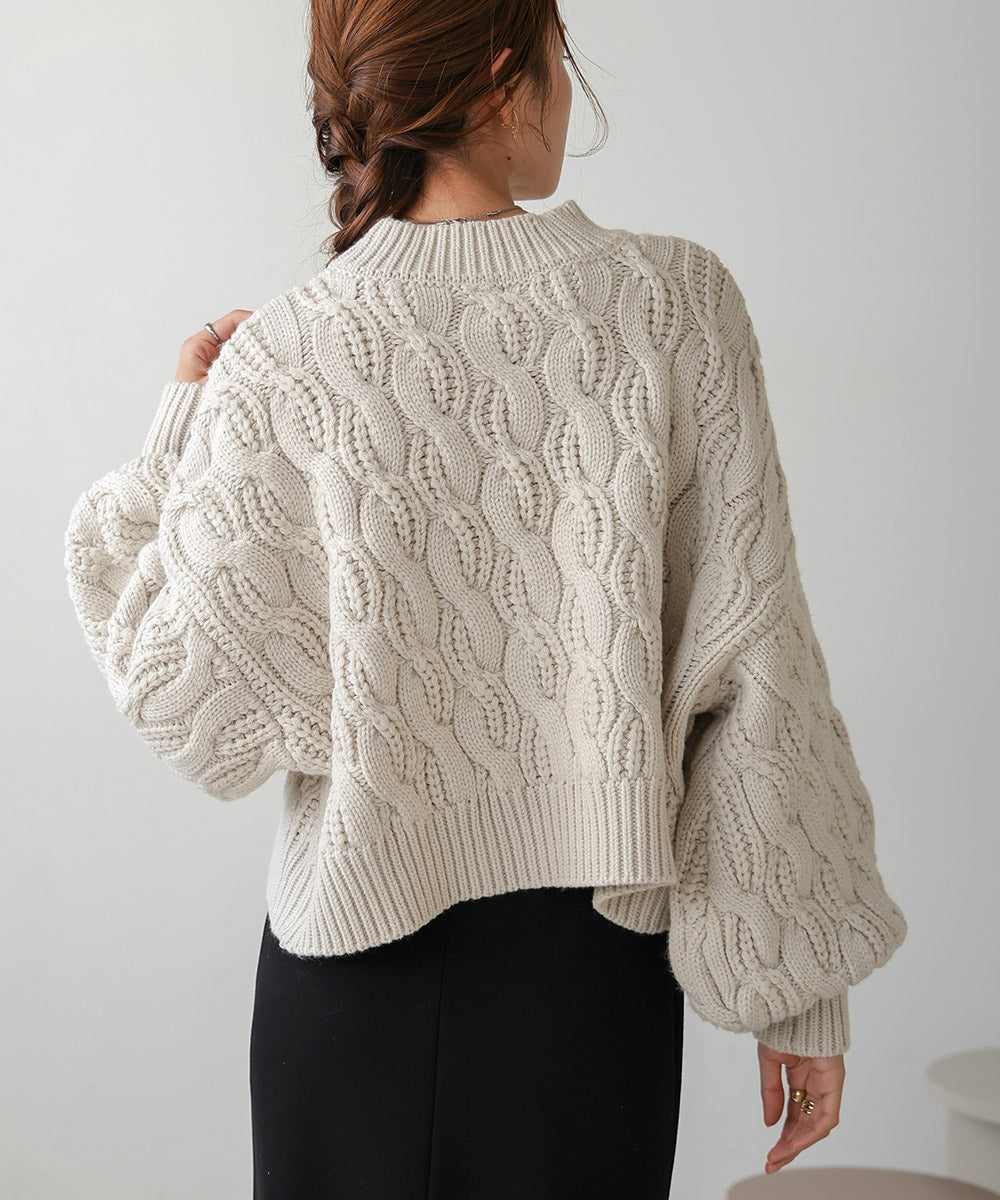 ［KNIT20％OFF］cable knit tops