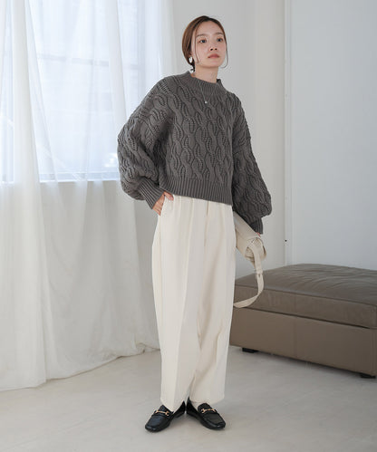 ［KNIT20％OFF］cable knit tops