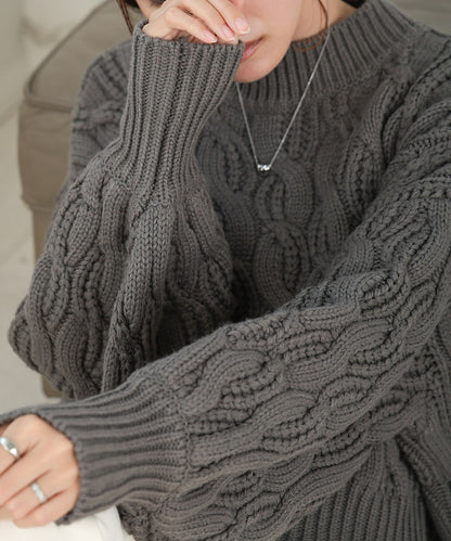 ［KNIT20％OFF］cable knit tops