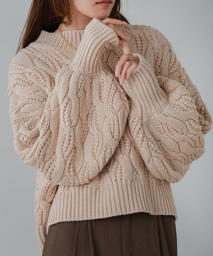 ［KNIT20％OFF］cable knit tops