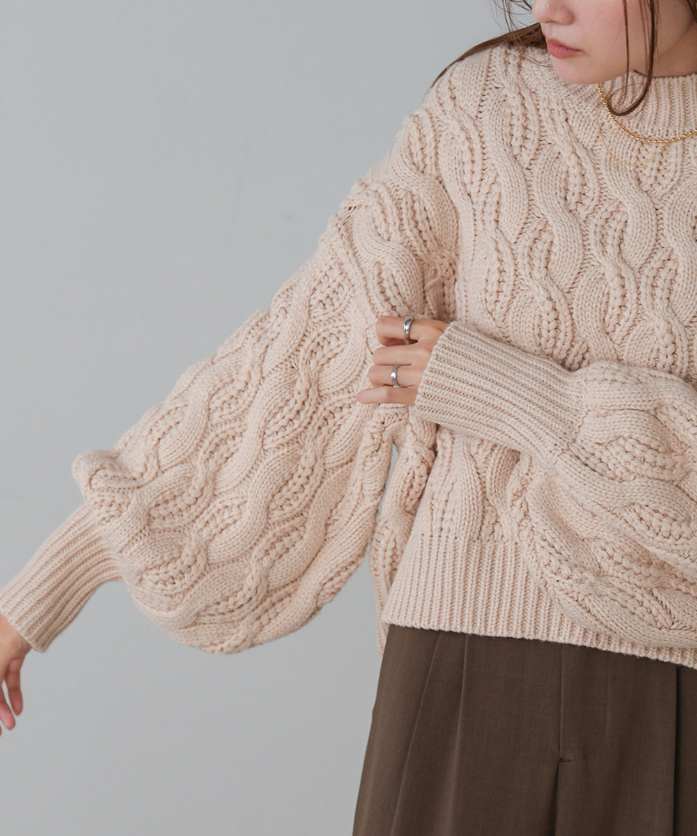 ［KNIT20％OFF］cable knit tops