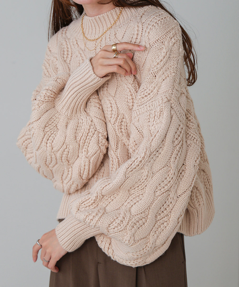 ［KNIT20％OFF］cable knit tops