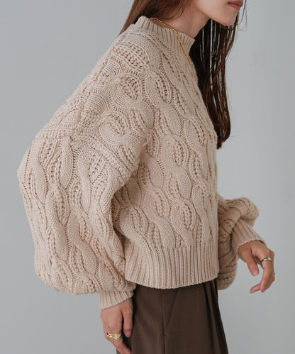 ［KNIT20％OFF］cable knit tops