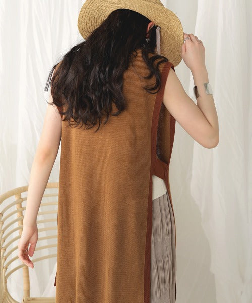 COLOR LONG VEST