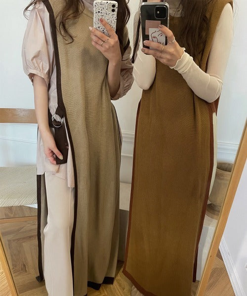 COLOR LONG VEST
