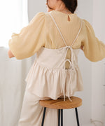 【低身長向けサイズあり】ペプラムＩラインキャミワンピース