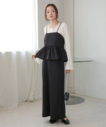 【低身長向けサイズあり】ペプラムＩラインキャミワンピース